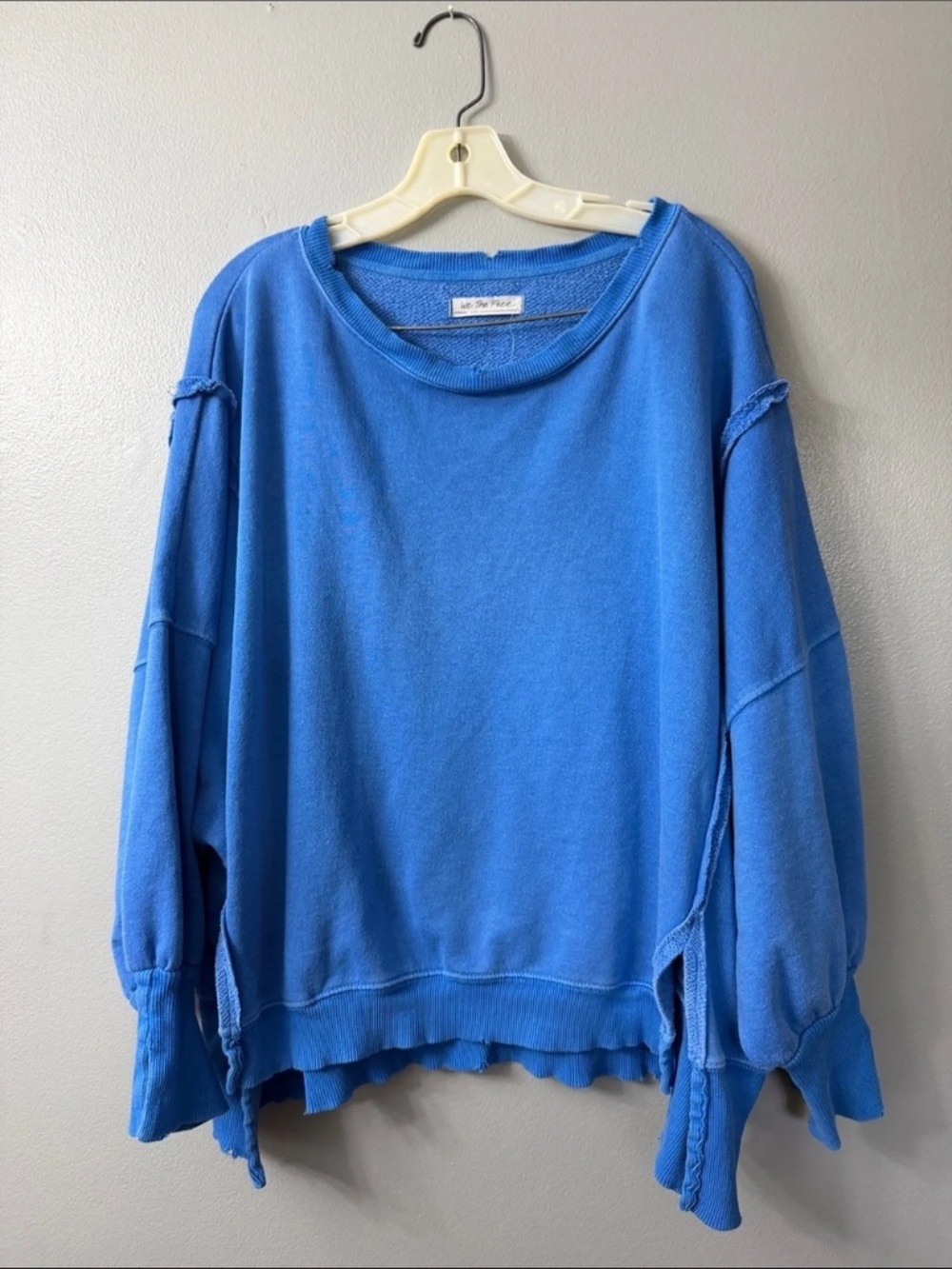 🌸Free People We The Free Camden Sweatshirt RARE *Blue Iris*